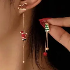 【クリスマス】【ピアス】サンタクロース ツリー そり 可愛い