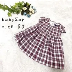 【ベビーギャップ】ワンピース （80）レッド 女の子 春夏 子供服 キッズ服