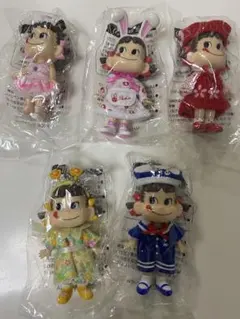 【新品未開封】ペコちゃん　フィギュア　5体セット　レア品　レトロのサムネイル