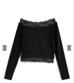 GRL レースドッキングオフショルダートップス[ks216]のサムネイル