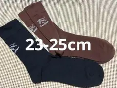 新品　IL BISONTE イルビゾンテ　ロゴソックス 　2足　23-25　②のサムネイル