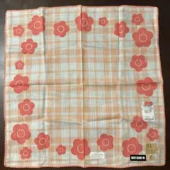 MARY QUANT 大判　ハンカチ チェック 花柄