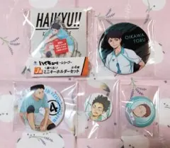 ハイキュー!! 及川徹 岩泉一 花巻貴大 缶バッジ キーホルダー 5点