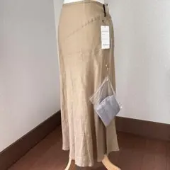 【新品タグ付き】INDIVI 麻100% マーメイドロングスカート 38