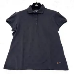 美品　NIKE ナイキ　ポロシャツ　半袖　ゴルフ　黒　ドット柄　Lのサムネイル