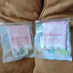 新品未使用)ケース付き！すみっコぐらし柄ミニタオル2枚セット！