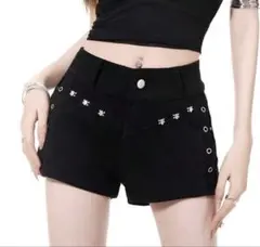 ブラックショートパンツ　y2k グランジ