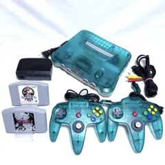【良品】 NINTENDO64 本体 ブルー コントローラー すぐ遊べるセット