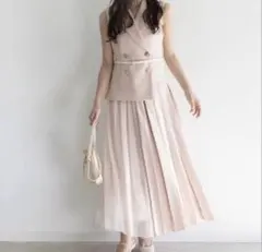 新品❣️RANDA ジャケットライクプリーツレイヤード ワンピース М 