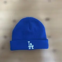 New Era MLB ロサンゼルス・ドジャース ニット帽 ブルー　値下げ可能のサムネイル