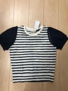 タグ付きイングボーダートップス