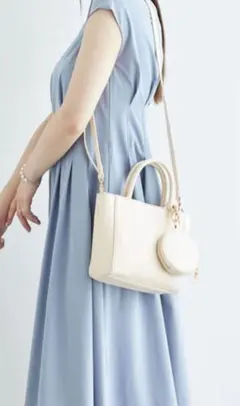 ◯新品 ロペピクニック ラウンドポーチ付 ショルダーバック トートバッグ