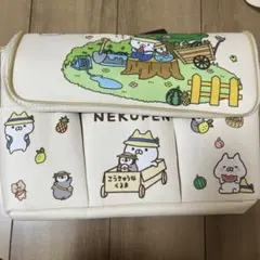 ねこぺん日和　フルーツ畑ポケットがいっぱいバッグ　ホワイト新品未使用