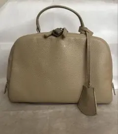 アニエスベー ベージュ 牛革　ハンドバッグ ショルダーバッグ