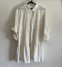 ラダリスタ Radarista ボリューム袖 ブラウス 白　ホワイト　ワンピース