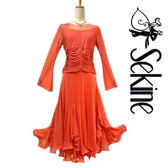 社交ダンス　セキネ　スカート　Sサイズ　綺麗 社交ダンス【セキネ】アシンメトリーフレアスカート ブラック - メルカリ