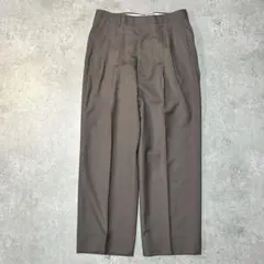 00's vintage ブラウン ワイドパンツ プリーツ入り