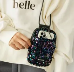 BAYFLOW　スマホ　カード収納可　多機能スパンコールミニショルダー