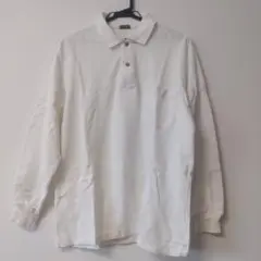白色　Mサイズ　長袖ポロシャツ　INTES