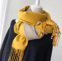 2025 新品 大判 ストール 上質 エレガント 通勤 カシミヤ マフラー 黄