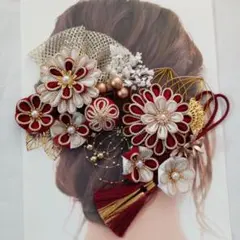 つまみ細工髪飾り成人式結婚式卒業式