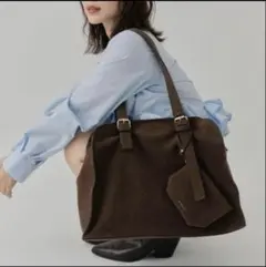 mystic 【@sktnnm企画】ステッチラインボストンBAG ブラウンのサムネイル