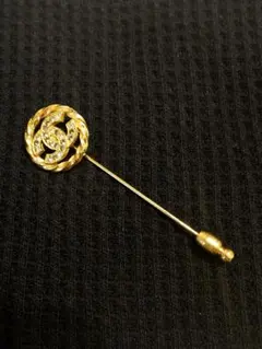 CHANEL シャネル ココマーク ラインストーン ピンブローチ アクセサリー