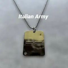 実物 イタリア軍 ステンレス製 ドッグタグ デッドストック　ネックレス　軍モノのサムネイル