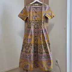 【新品】イタリア製生地　BURBERRY　ロングワンピース　ヴィンテージのサムネイル