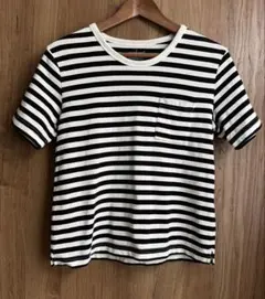 無印良品　ストライプ 半袖Tシャツ ポケット付き