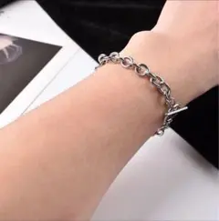 chain bracelet マンテルブレスレット　チェーン　シルバーコンビ