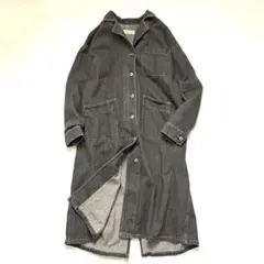 チャオパニックティピー　デニムコートワンピース グレー　羽織