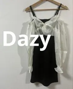 シーイン デイジー　Dazy　オフショル切り替えワンピース　Sサイズ　ブラック