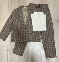 H&M キッズ スーツ3点セット 128 入学式 卒園式 チェック