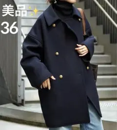 チェックコート ピーコート