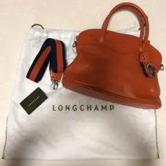 【週末値下中】Longchamp 2way ショルダーバッグ オレンジのサムネイル