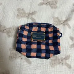 MARC JACOBS チェック柄ポーチ ネイビー ピンク　マークジェイコブズ
