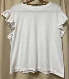 ZARA ザラ フリル袖 ホワイト 白 Tシャツ M