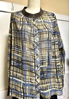 ●HUNCH●マルチカラー長袖ブラウスフリーサイズ