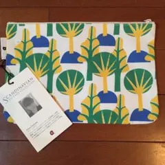 北欧デザイン コットンポーチ スカンジナビアンパターン★新品 お値下げしました！