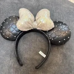 ディズニーカチューシャ ブラック キルティング