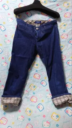 着用品 BURBERRY BLUE LABEL 折り返しデニムボトムス 38