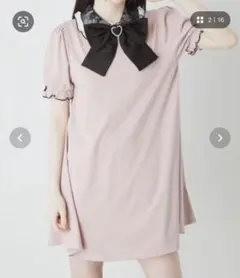 Ank Rouge レースカット OP 半袖ミニワンピース