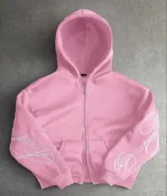 【激レア】90s ピンク プリント ジップパーカー archive y2k 春物