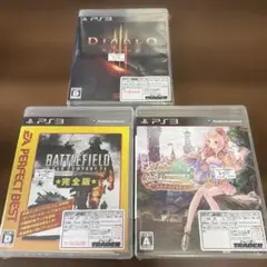 PS3 3本まとめ売り　BFバットカンパニー2 メルルのアトリエ　ディアブロ3