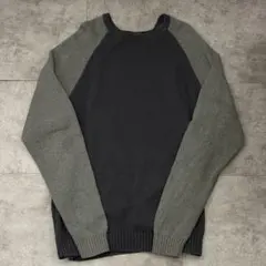 00s Gap ラグランニット ネイビー×グレー