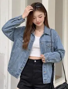 SHEIN デニムジャケット アウター gジャン ジャケット シーイン