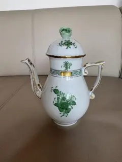 Herend ヘレンド アポニーグリーン フラワーベース 大花瓶 24.5cm