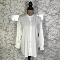 INGNI　イング　（M）　スタンドカラー長袖ブラウス　オーバーサイズ　白