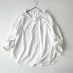 SLOBE IENA タイプライターフリルカラーブラウス　F